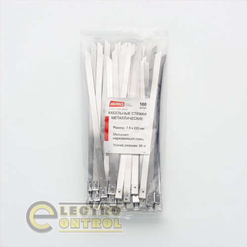 Хомут металевий APRO CTM-45200 4,5х200 (пач. 100шт)