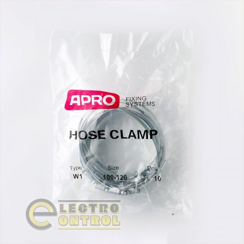 Хомут черв’ячний оцинкований APRO HCО-13 W1 60-80мм (пач. 50шт)