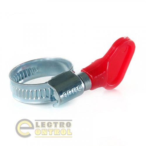 Хомут черв’ячний з метеликом оцинкований APRO HCB-02 W1 16-25мм (пач. 50шт)