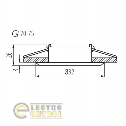 Точковий світильник Kanlux 18561 Evit CT-DTO50-AL