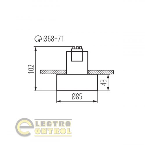 Точковий світильник Kanlux 27575 Mini Riti GU10 B/G