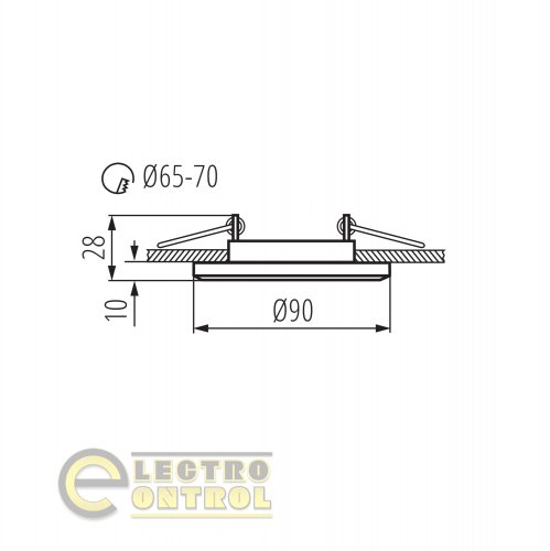 Точковий світильник Kanlux 19442 Morta CT-DSO50-SR