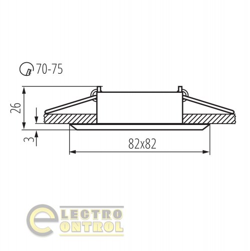 Точечный светильник Kanlux 18530 Gwen CT-DTL50-B