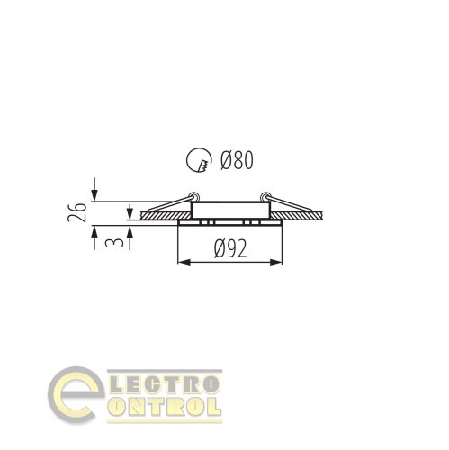 Точковий світильник Kanlux 18280 Seidy CT-DTO50-AL