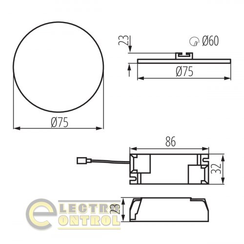 Точковий світильник Kanlux 29581 Arel LED DO 6W-WW 6Вт 440лм 3000K