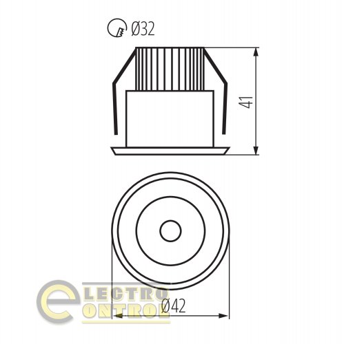 Точечный светильник Kanlux 8103 Haxa-DSO Power LED-B 1Вт 2700-3200K