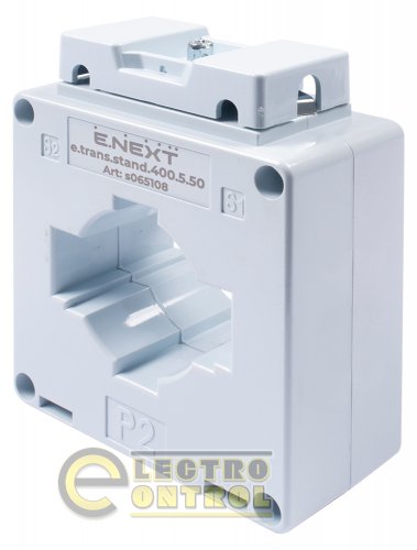 Трансформатор тока Enext s065108 измерительный e.trans.stand.400.5.50 400/5А класс 05 габарит 50