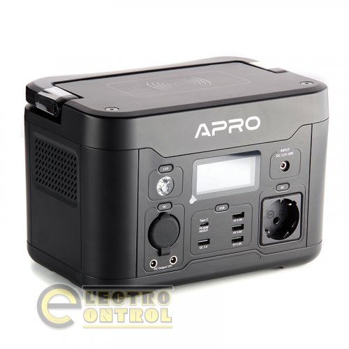 Зарядна станція APRO 852054 PS-500 220В 500Вт (515Вт/год) з бездротовою зарядкою