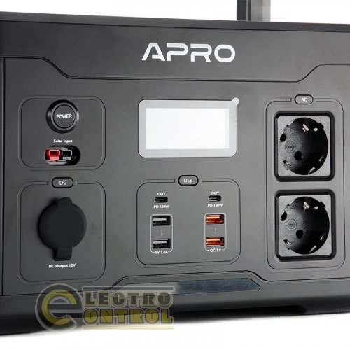 Зарядна станція APRO 852055 PS-1000 220В 1000Вт (1166Вт/год) з бездротовою зарядкою