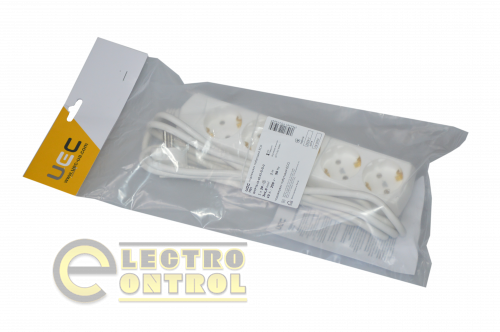 Удлинитель UEC WYP10-10-05-03-G-G-U ECO П05 5 мест 2P+PE 3м 3х1мм2 10А 250В