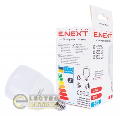 Лампа світлодіодна Enext l0650722 e.LED.lamp.HP.E27.20.6500 20Вт 6500К