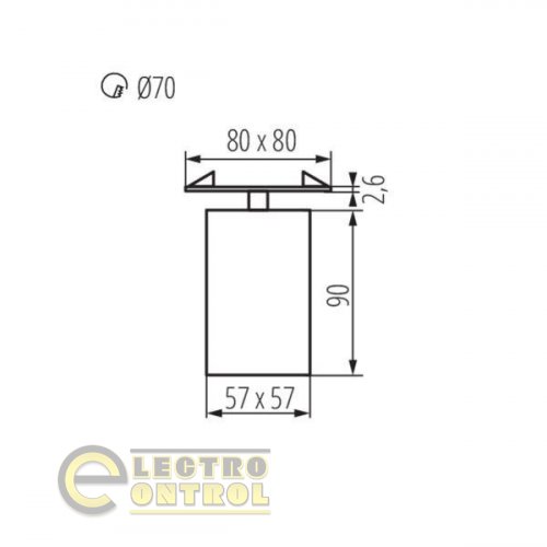 Точковий світильник Kanlux 29312 Chiro GU10 DTL-W