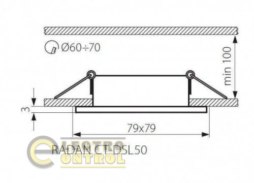 Точковий світильник Kanlux 7363 Radan CT-DSL50