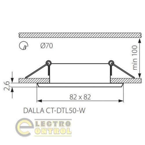 Точечный светильник Kanlux 22433 Dalla CT-DTL50-B