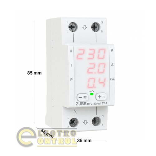 Многофункциональное реле ZUBR MF2-32 red