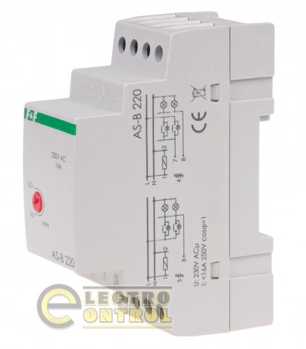 Сходове реле F&F AS-B220 монтаж на DIN-рейку 230В