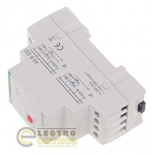 Сходове реле F&F AS-B220 монтаж на DIN-рейку 230В