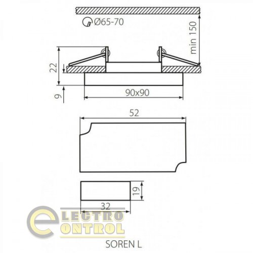 Точечный светильник Kanlux 24415 Soren L-GN