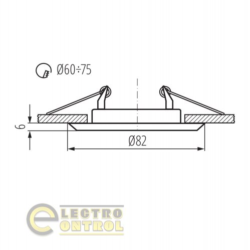 Точечный светильник Kanlux 2824 Horn CTC-3114-GM/N