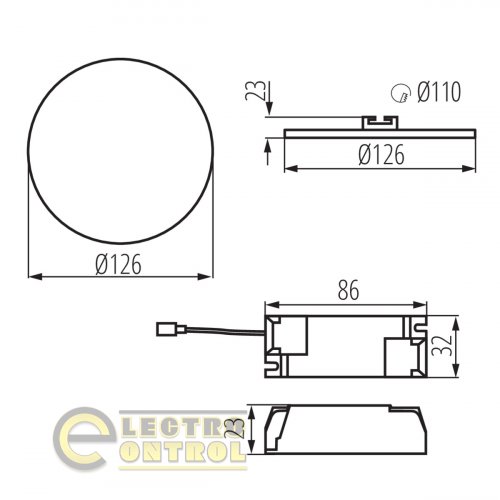 Точечный светильник Kanlux 29585 Arel LED DO 10W-WW 10 Вт 890 лм 3000K