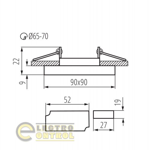 Точечный светильник Kanlux 24414 Soren L-BL