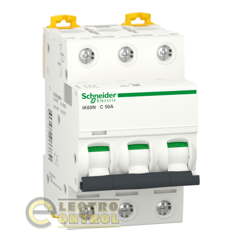 Автоматический выключатель Schneider-Electric A9K24350 Acti9 IK60N 3P 50A кривая C
