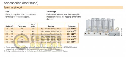 Клемна кришка ввід/вивід 3P 125-160А Socomec 26943014 SIRCO / SIRCOVER / ATyS