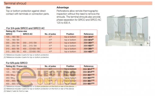 Клеммная крышка 315–630 А Socomec 26944051 для Sirco, 4P