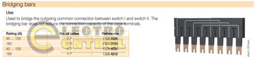 Шинные перемычки Socomec 13094016 для модульных ATyS 160A