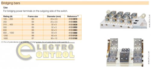 З’єднувальні підшинки 1P Socomec 41090025 для SIRCOVER-ATyS 250A