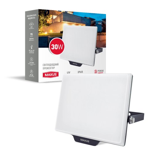 Прожектор світлодіодний MAXUS 1-MFL-03-3050 30W 5000K IP65 PL
