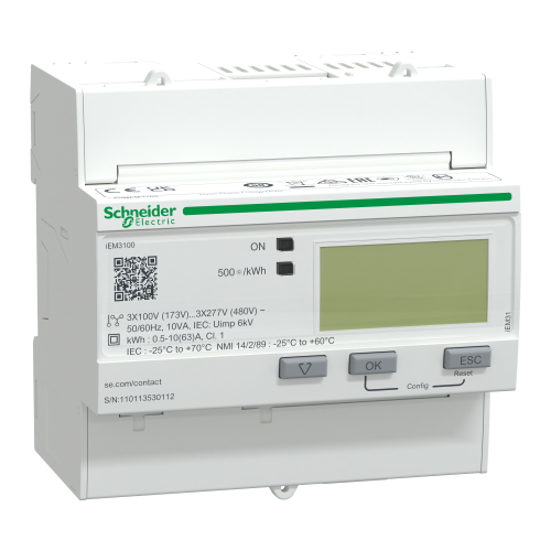 Счетчик электроэнергии Schneider-Electric Acti9 A9MEM3100 трехфазный 63А базовый