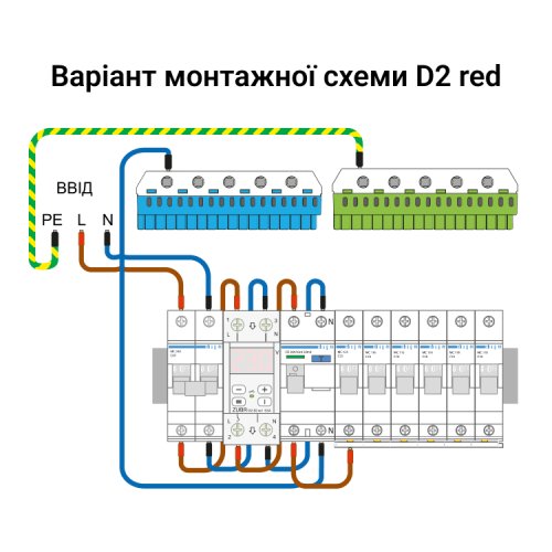 Реле напряжения ZUBR D2-32 red