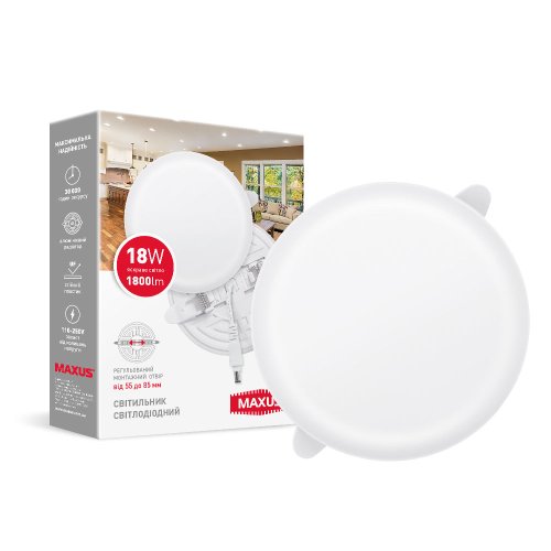 Светильник светодиодный MAXUS 1-MSP-1841-CA SP Adjustable 18W 4100K Circle