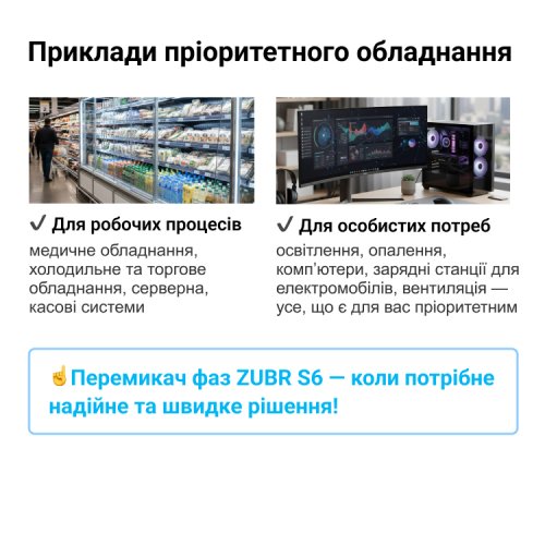 Переключатель фаз ZUBR S6-63 red