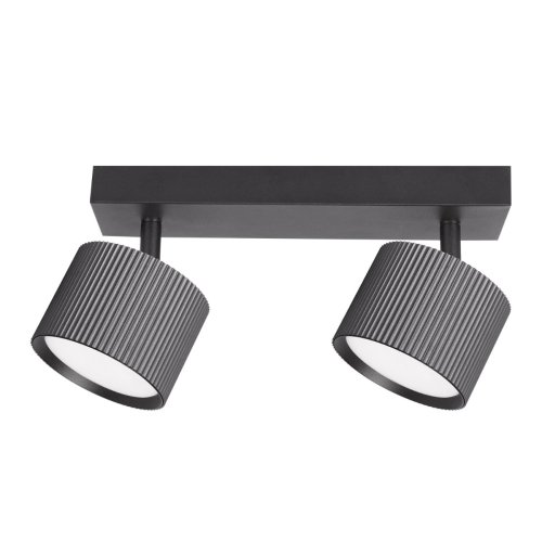 Точечный накладной поворотный светильник без лампы MAXUS 2-MAX-SW-GX53-BL Wave Spot Base GX53x2 Black