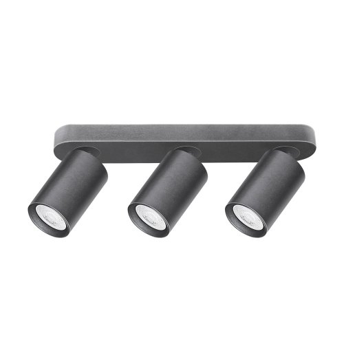 Точечный накладной поворотный светильник без лампы MAXUS 3-MAX-SL-GU10-BL Spot Light Base GU10x3 Black