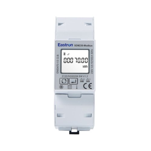 Анализатор сети Eastron SDM230-Modbus с RS485 Вх. 100A на DIN (кл. 1,0) 1ф.