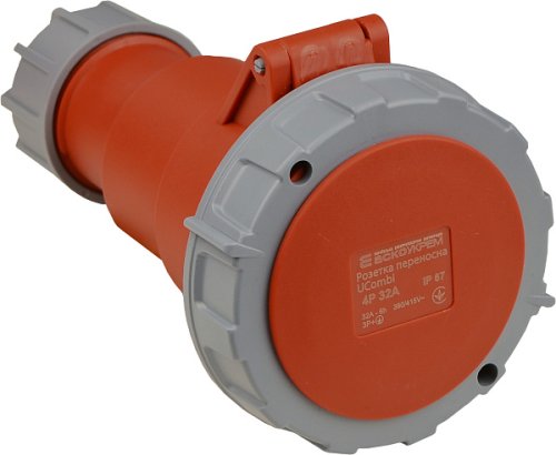 Розетка Аско-Укрем A0080010126 переносная серии UСombi 4P 32A IP67