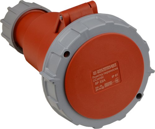 Розетка Аско-Укрем A0080010132 переносная серии UСombi 5P 32A IP67