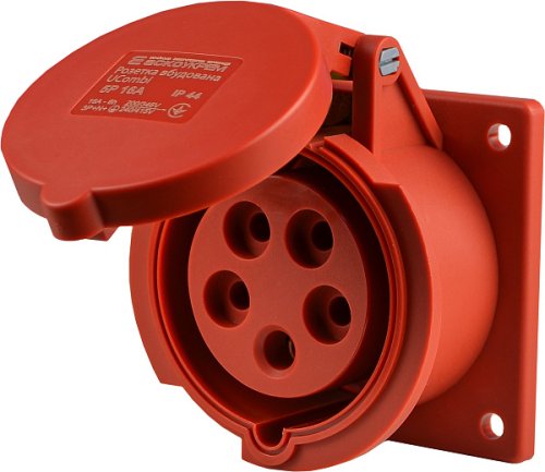 Розетка Аско-Укрем A0080010162 вбудована серии UCombi 5P 16A IP44