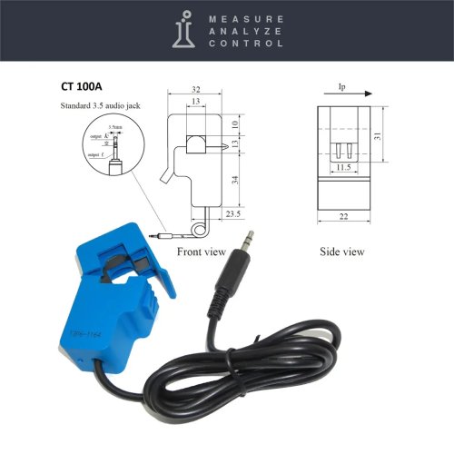 Умный счетчик электроэнергии с WiFi Smart-MAIC D103-22А, трехфазный, защелка, внешняя Wi-Fi антенна, расширенная версия