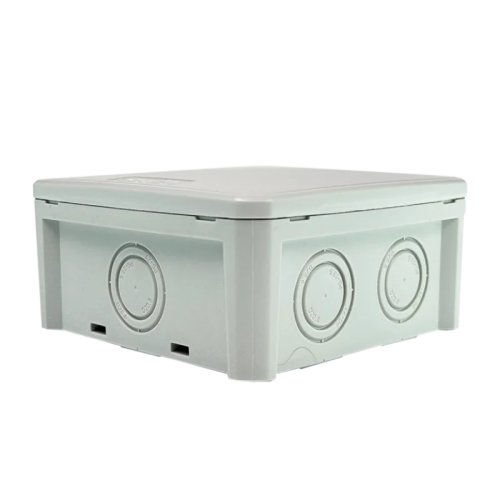 Монтажная коробка UEC JB-100-100-050-F-IP66-GR для открытой установки без отверстий 100х100х50мм IP66 со скобами серая