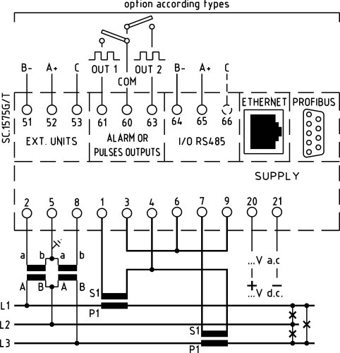 Аналізатор мережі FRER QUBO L Q96P3L005XCQ2, 100-400V, 1-5A, живлення 230V AC
