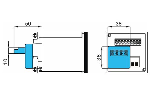 Аналізатор мережі FRER QUBO H Q72P3H005MCQ2, RS485 Modbus RTU, 400V, 1-5A