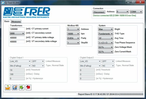 Анализатор сети модульный FRER NANO MCUP0H005MCQ2O, RS485 Modbus RTU, 100-400V, 1-5A