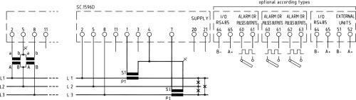 Анализатор сети модульный FRER NANO Q52P3H005MCQ2, RS485 Modbus RTU, 400V, 1-5A
