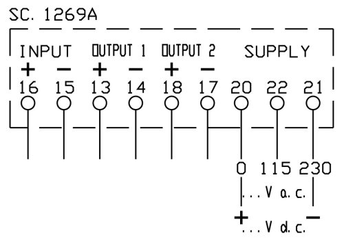 Перетворювач напруги FRER MC2VC2250X42L 0–250V DC 4-20mA