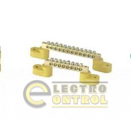 Шина N "ноль" на двух угловых изоляторах ШНИ-8х12-20-У2-C