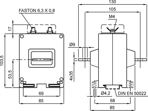 Трансформатор струму вимірювальний FRER TAC020030X05 TAC020 30A 30/5